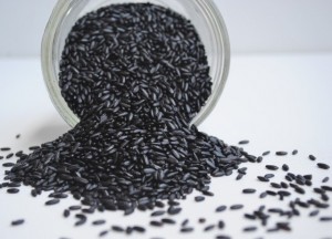 O arroz preto é um alimento nobre! Altamente anti-oxidante, tem 20% a mais de proteína e 30% a mais de fibra!
